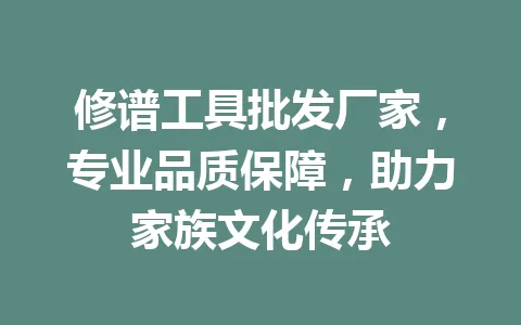 修谱工具批发厂家，专业品质保障，助力家族文化传承 一